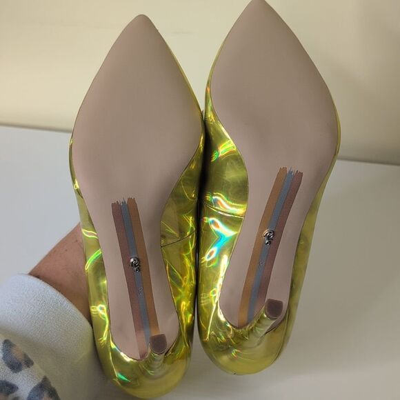 Sam Edelman Size 8 Hazel Heels In Metallic Mimosa, NEW - Picture 8 of 12